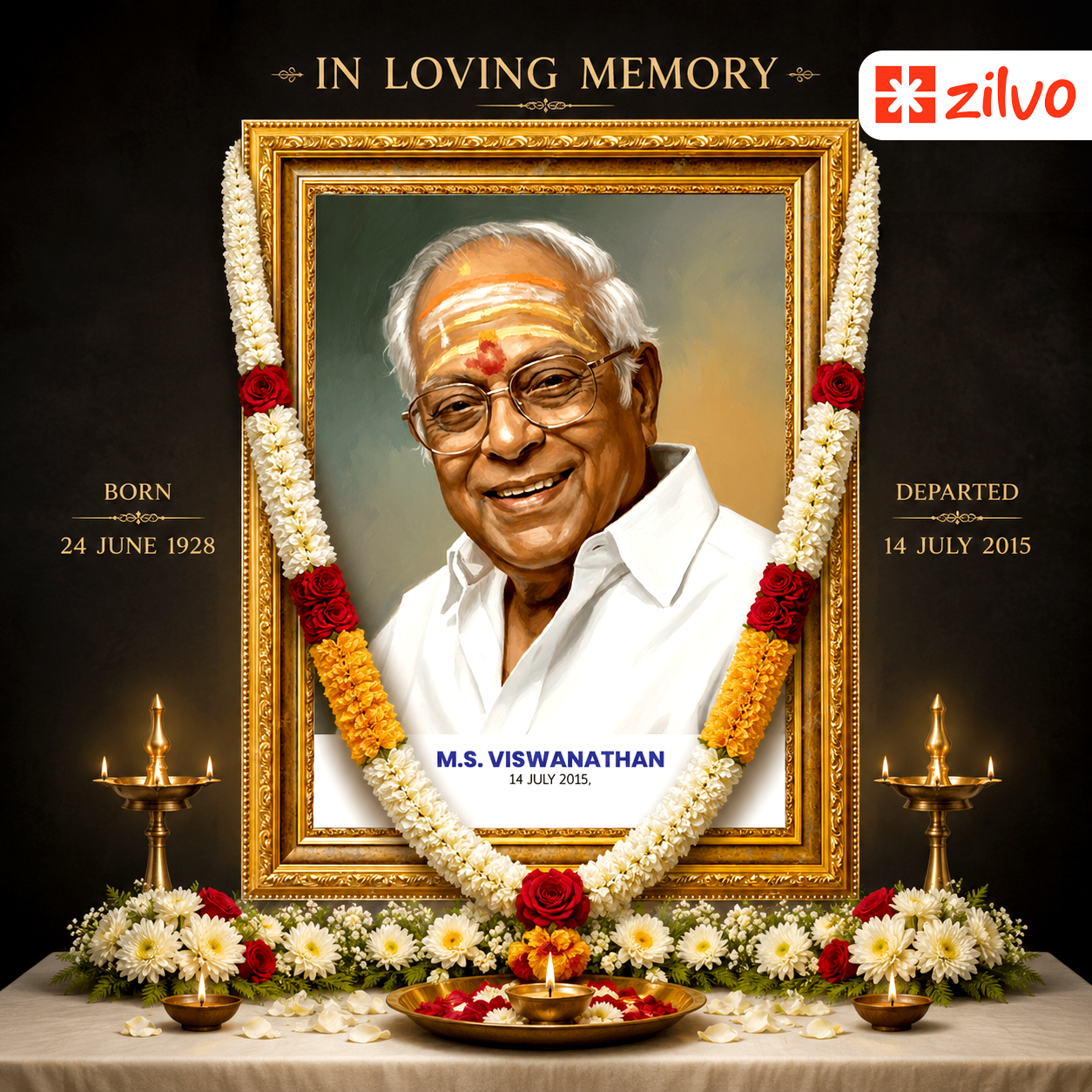 Zilvo Premium Memorial Photo Frame