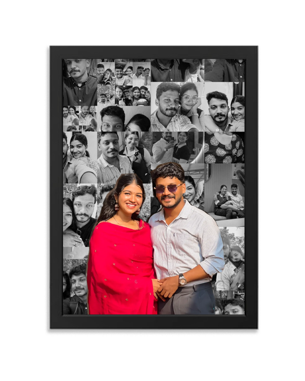 Romantic Couple Photo Frame-4 with HD Print | Zilvo